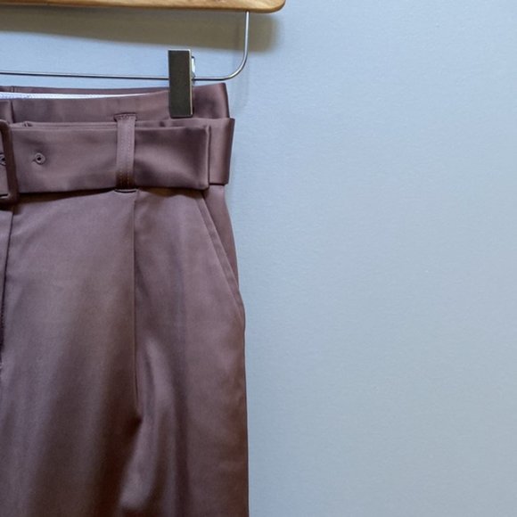 ❗️SOLD❗️Aritzia Wilfred Purple Satin Front Tie Pants Size 0 - Picture 5 of 12